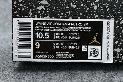 Wmns Air Jordan 4 Retro 'Canyon Purple'