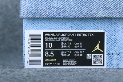 (EARLY LOOK) Wmns Air Jordan 4 Retro TEX 'Worn Blue Denim'