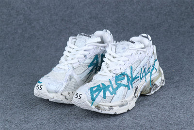 Wmns Runner Sneaker 'Graffiti - White Blue'