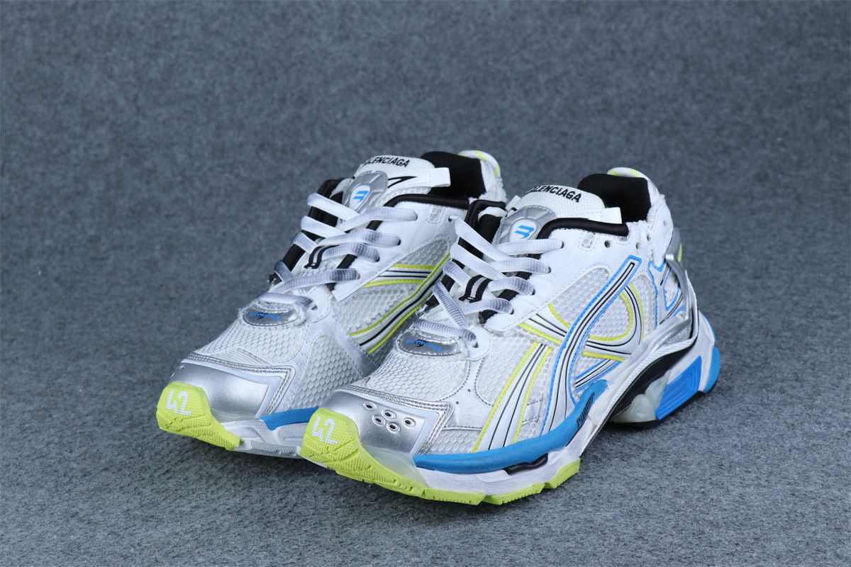Runner Sneaker 'White Yellow Blue'