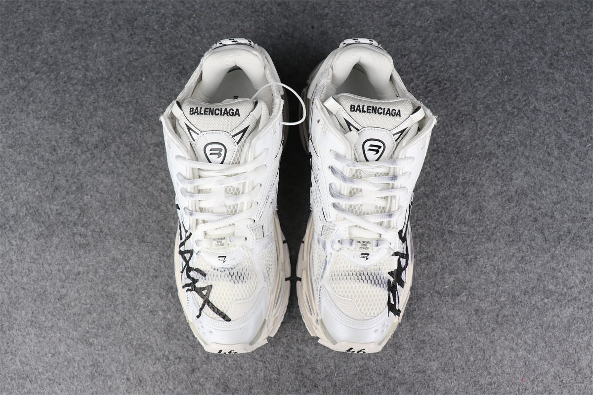 Runner Sneaker – Graffiti 'White'