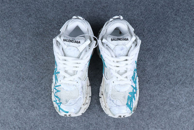 Wmns Runner Sneaker 'Graffiti - White Blue'