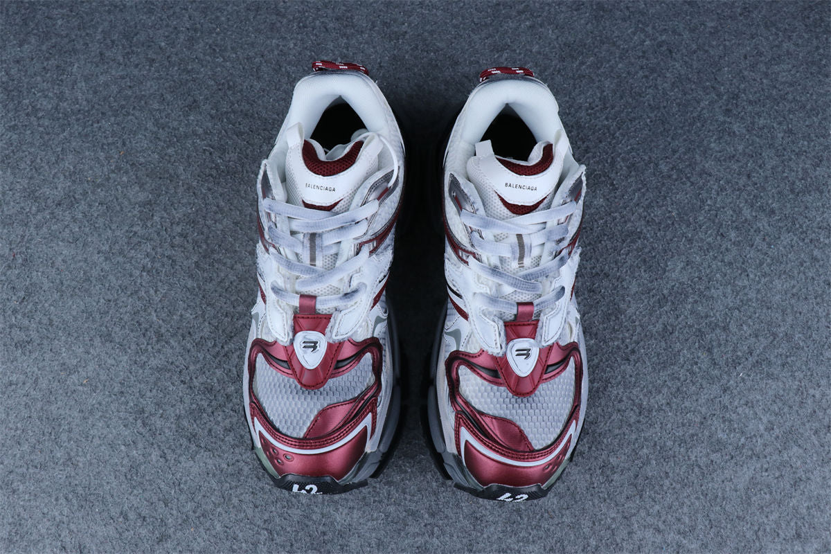 Wmns Runner Sneaker 'White Burgundy'