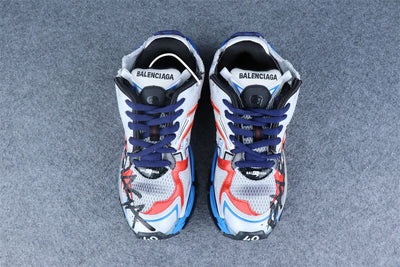 Runner Graffiti Sneaker 'Grey Red Blue'