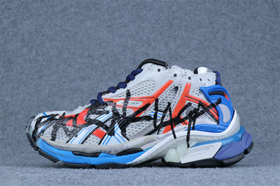 Runner Graffiti Sneaker 'Grey Red Blue'