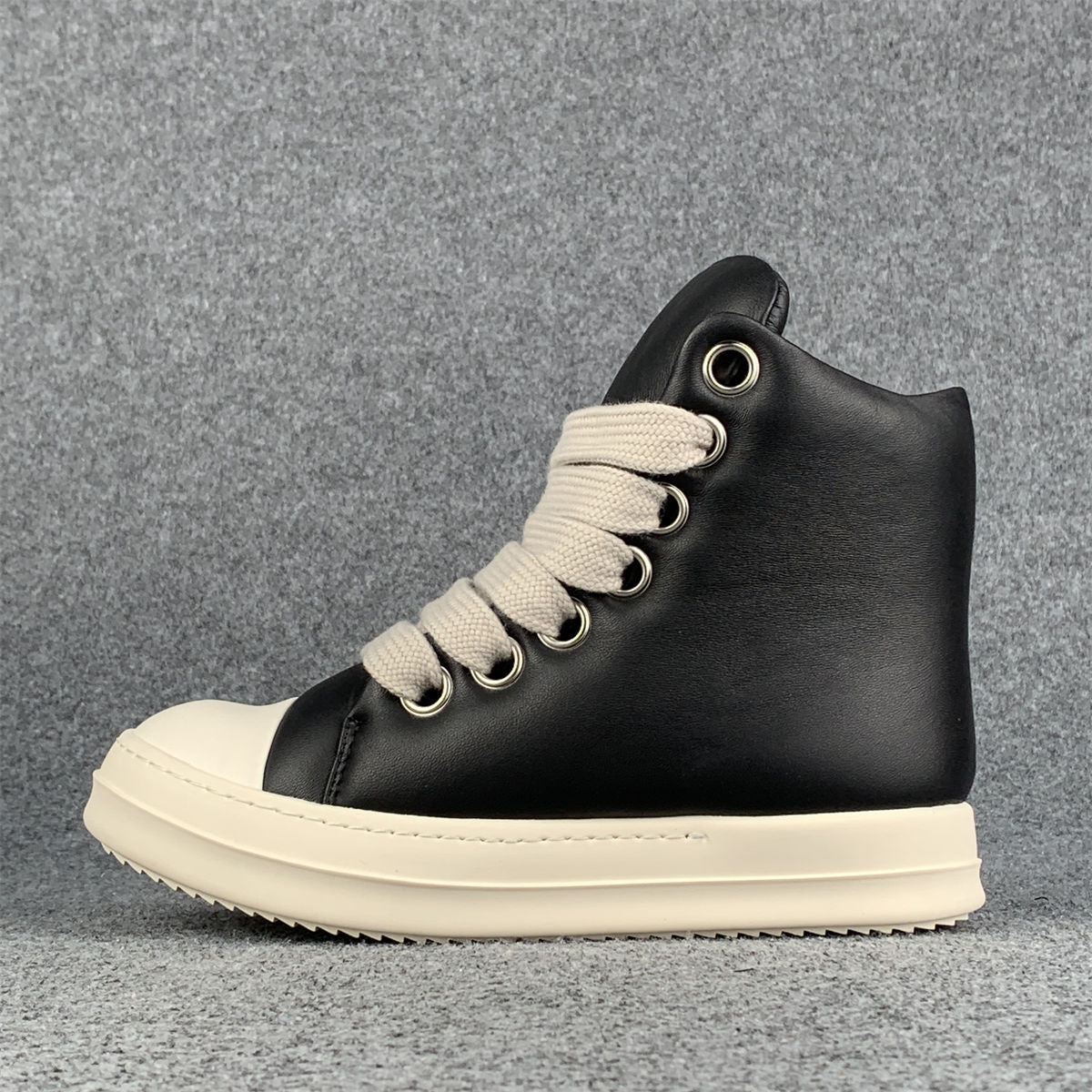 Rick Owens Porterville Jumbo Laced Padded High 'Black Milk'
