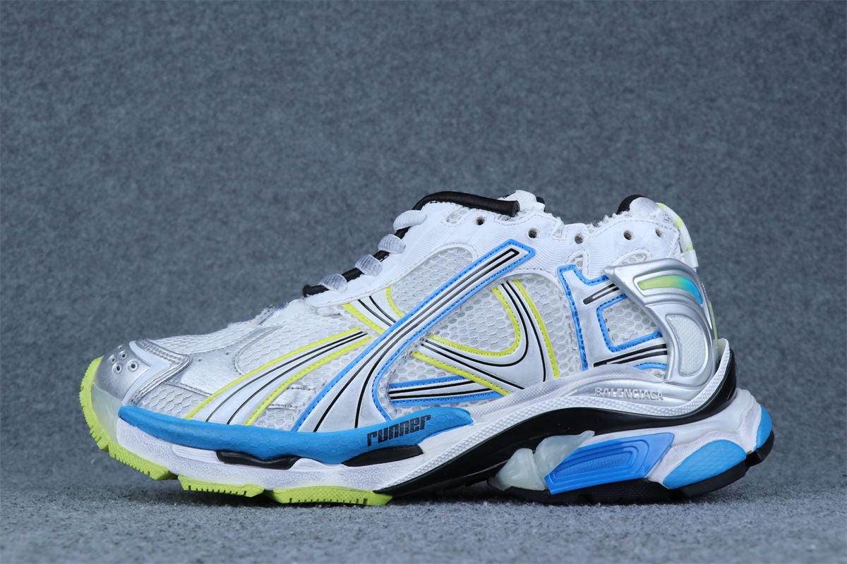 Runner Sneaker 'White Yellow Blue'