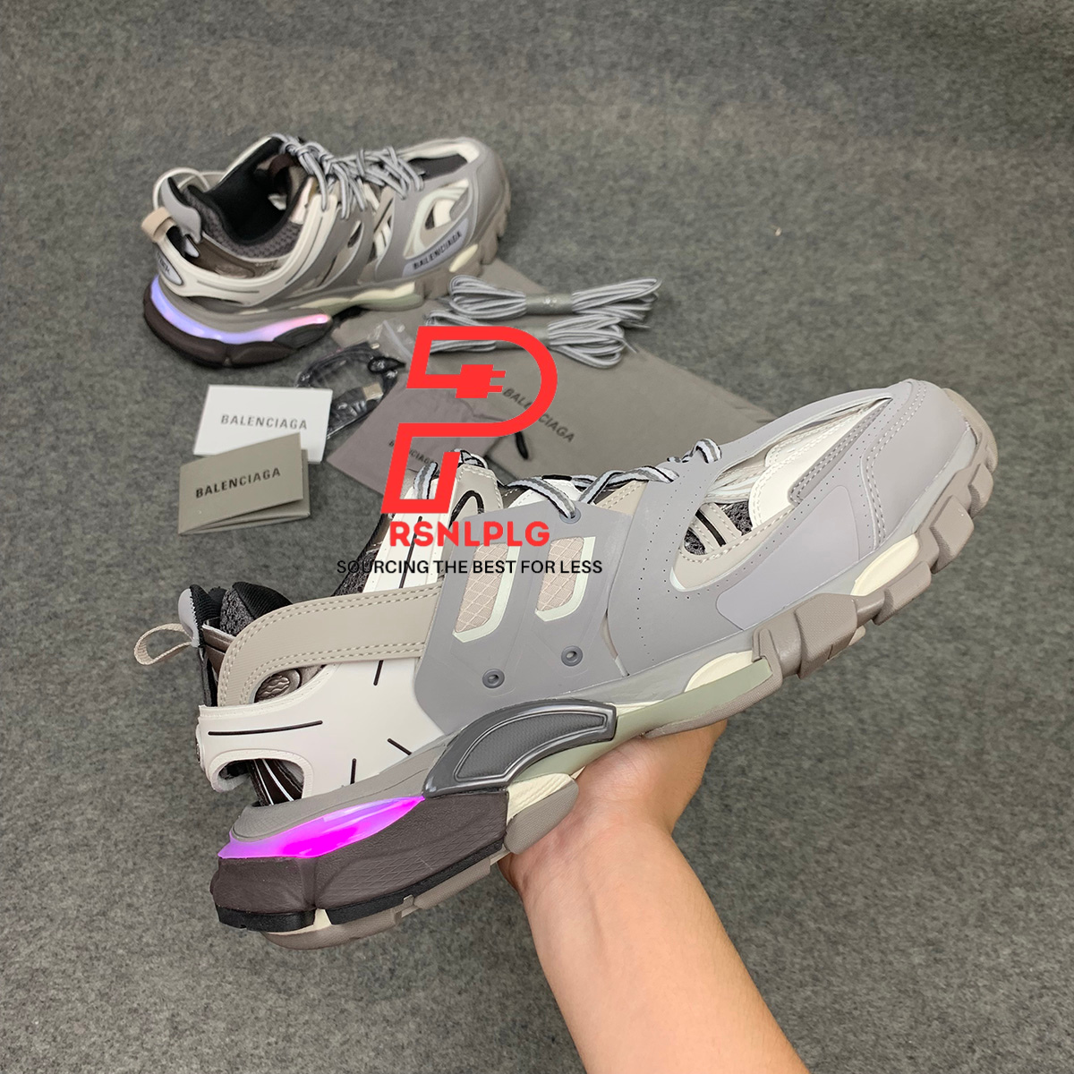 Wmns Track LED Sneaker 'Grey White'