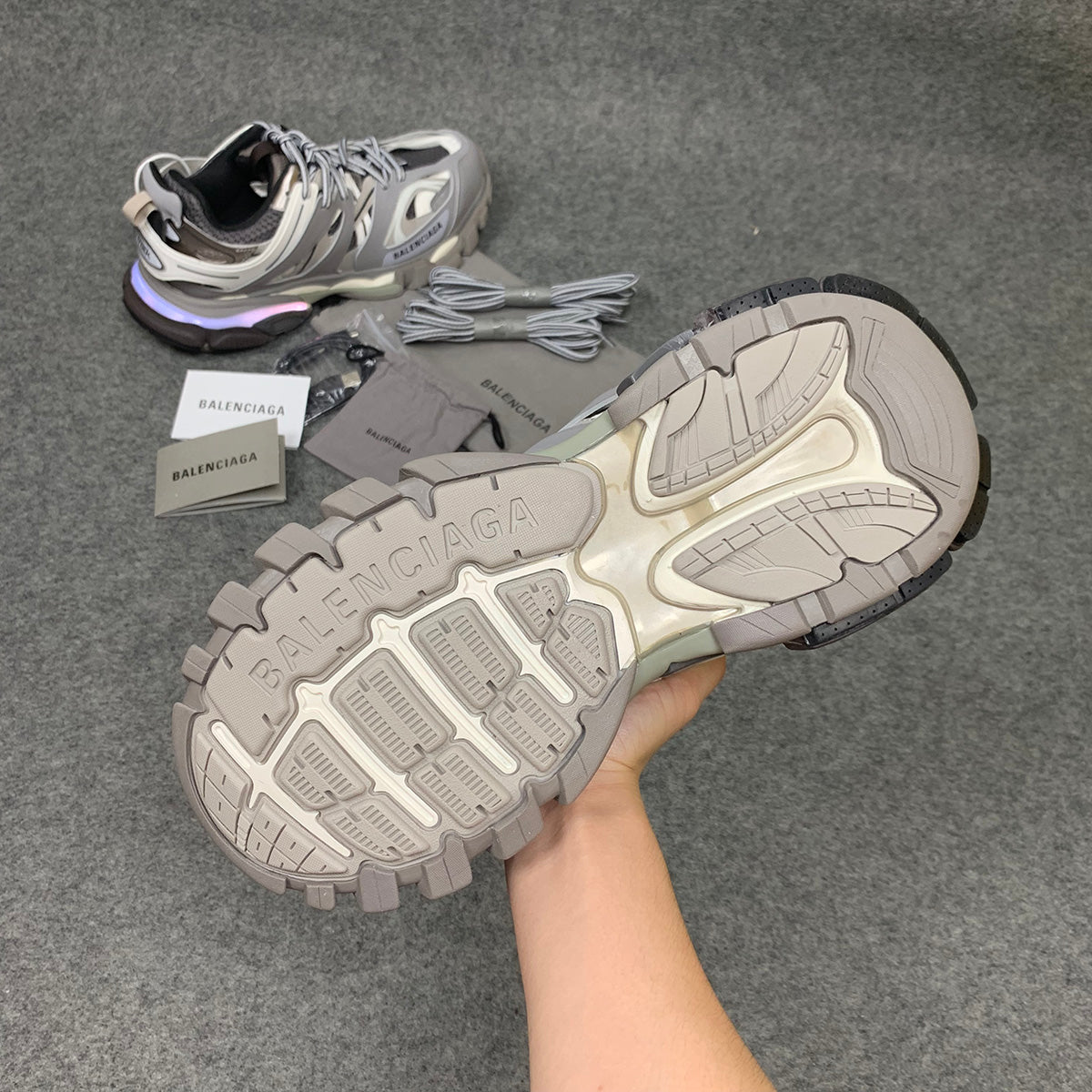 Wmns Track LED Sneaker 'Grey White'