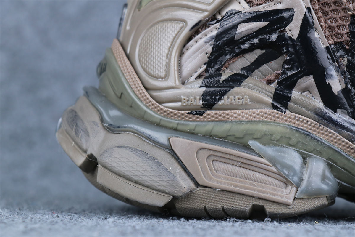 Balenciaga Runner Graffiti Sneaker – Brown