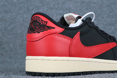 (Custom) Air Jordan 1 Low 'Black Red'