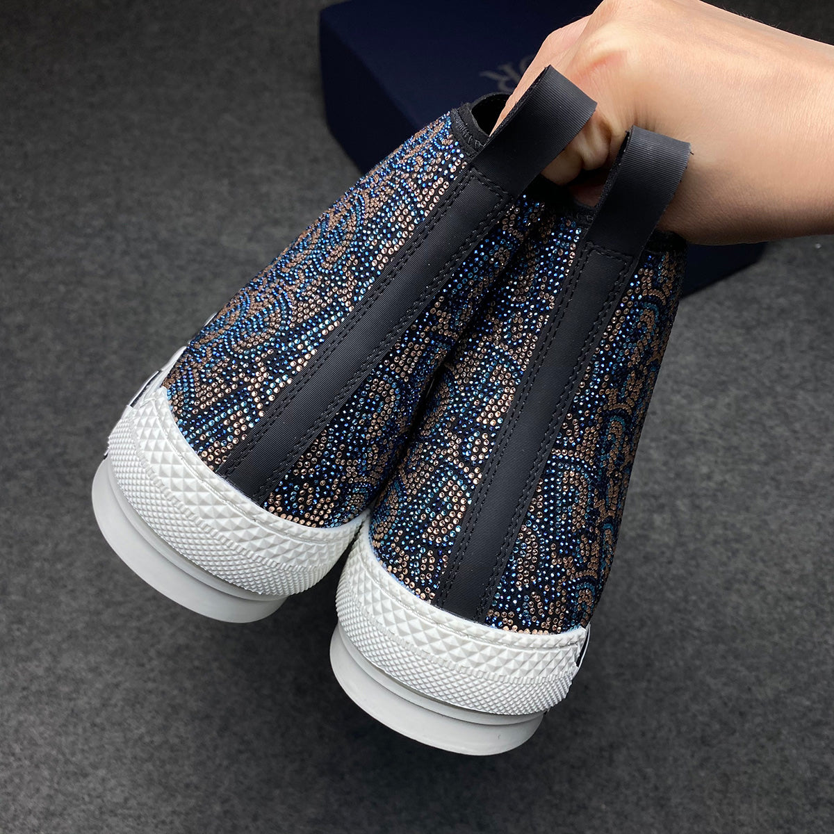 B23 High 'Oblique Strass - Blue'