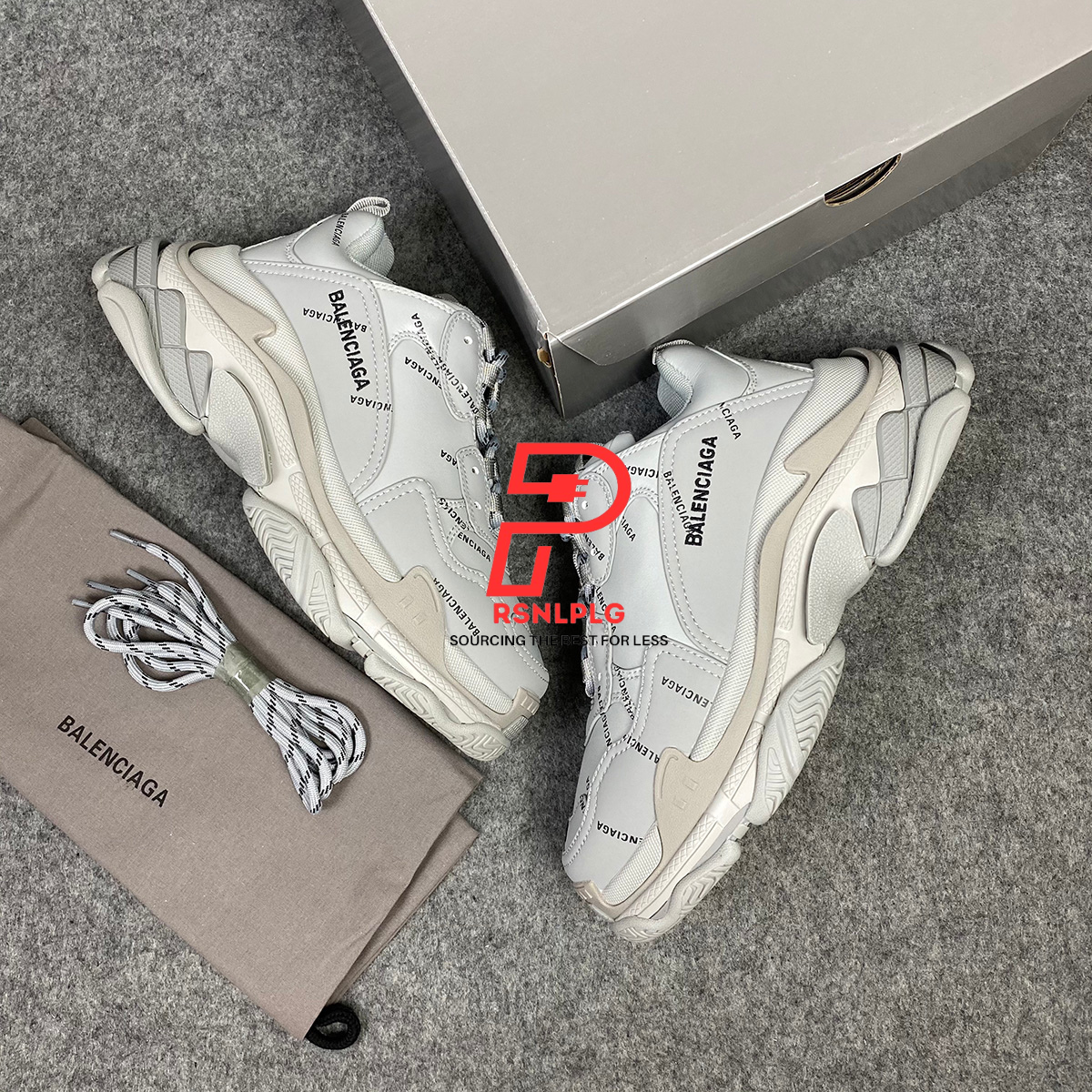 Triple S 'Allover Logo - Grey'