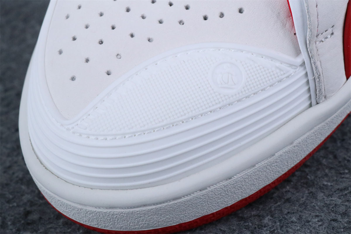 Lanvin Curb Sneakers 'White Red'