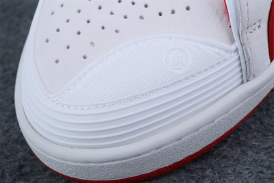 Lanvin Curb Sneakers 'White Red'