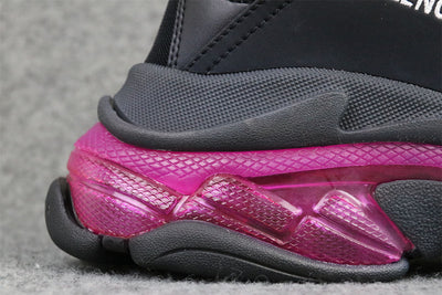 Wmns Triple S 'Clear Sole - Black Pink Neon'