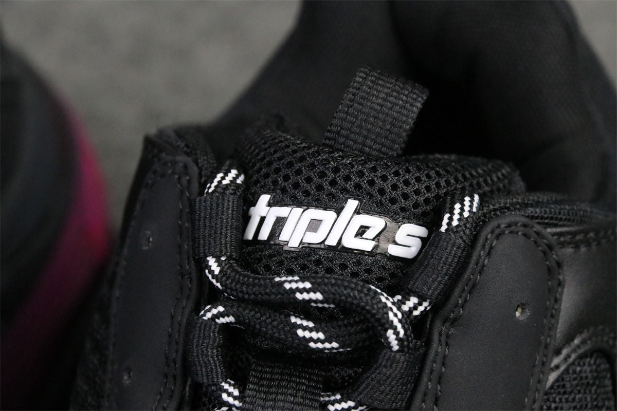 Wmns Triple S 'Clear Sole - Black Pink Neon'