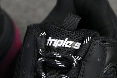 Wmns Triple S 'Clear Sole - Black Pink Neon'