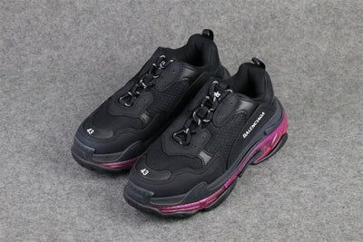 Wmns Triple S 'Clear Sole - Black Pink Neon'