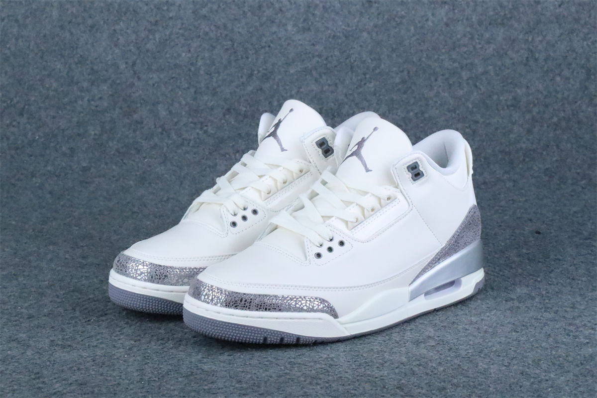Wmns Air Jordan 3 Retro 'Sail Metallic Silver'