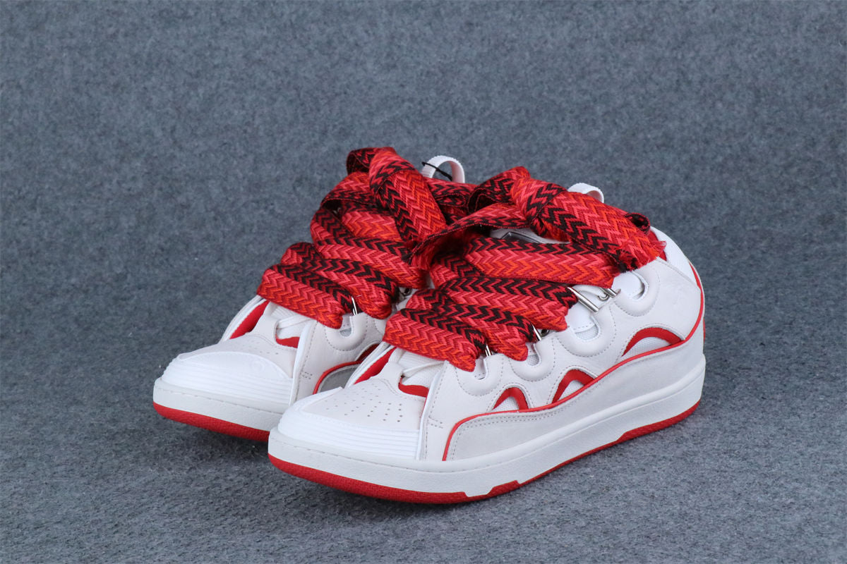 Lanvin Curb Sneakers 'White Red'