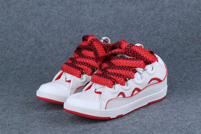 Lanvin Curb Sneakers 'White Red'