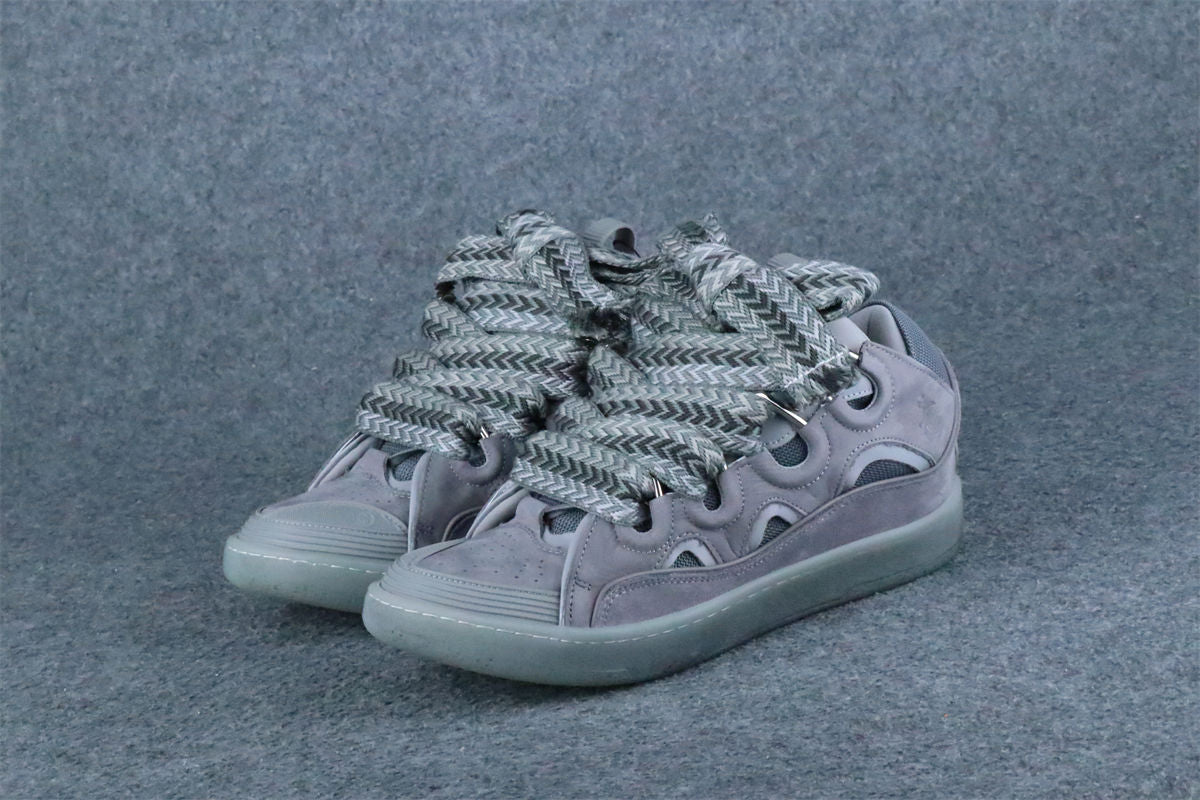 Lanvin Curb Sneakers 'Speckled Effect - Light Grey'