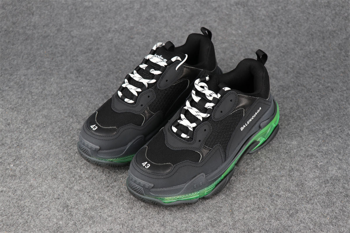 Wmns Triple S 'Black Yellow Fluo'