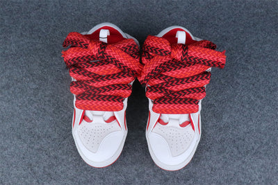 Lanvin Curb Sneakers 'White Red'
