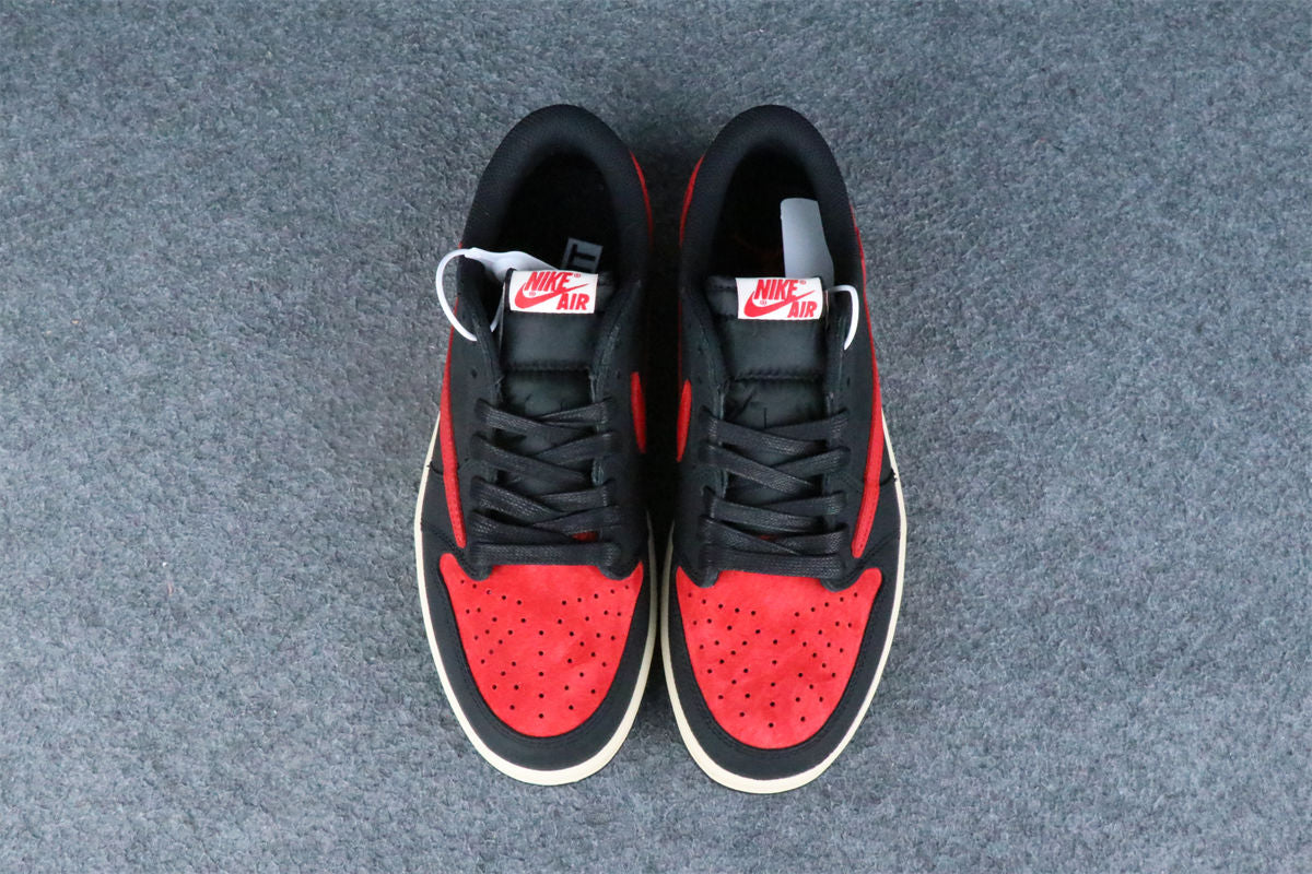 (Custom) Air Jordan 1 Low 'Black Red'