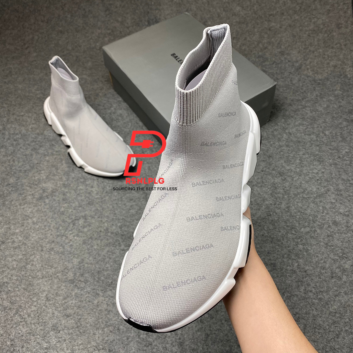 Speed Trainer Mid 'Allover Logo - 'Grey'