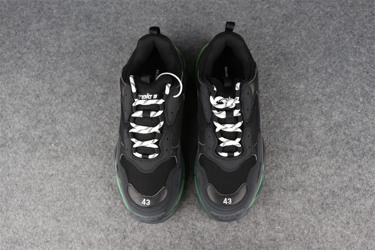 Wmns Triple S 'Black Yellow Fluo'