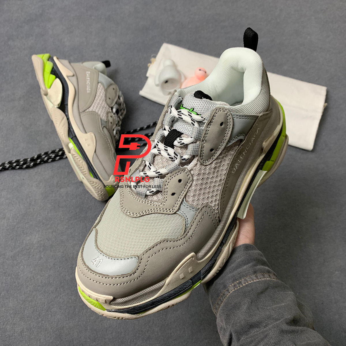 Triple S Sneaker 'Grey Neon'
