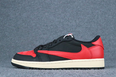 (Custom) Air Jordan 1 Low 'Black Red'