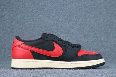 (Custom) Air Jordan 1 Low 'Black Red'
