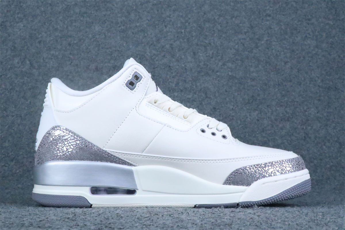 Wmns Air Jordan 3 Retro 'Sail Metallic Silver'