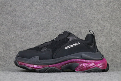 Wmns Triple S 'Clear Sole - Black Pink Neon'