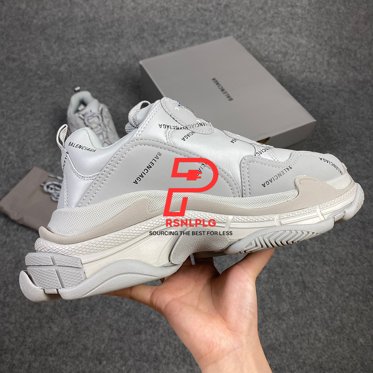 Triple S 'Allover Logo - Grey'