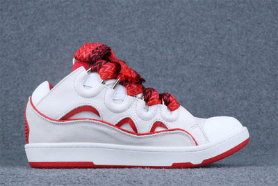 Lanvin Curb Sneakers 'White Red'