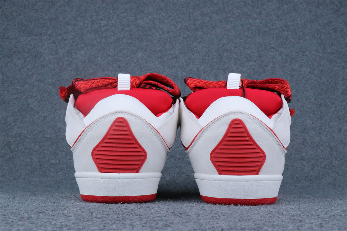 Lanvin Curb Sneakers 'White Red'