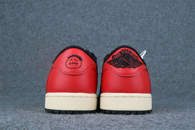 (Custom) Air Jordan 1 Low 'Black Red'