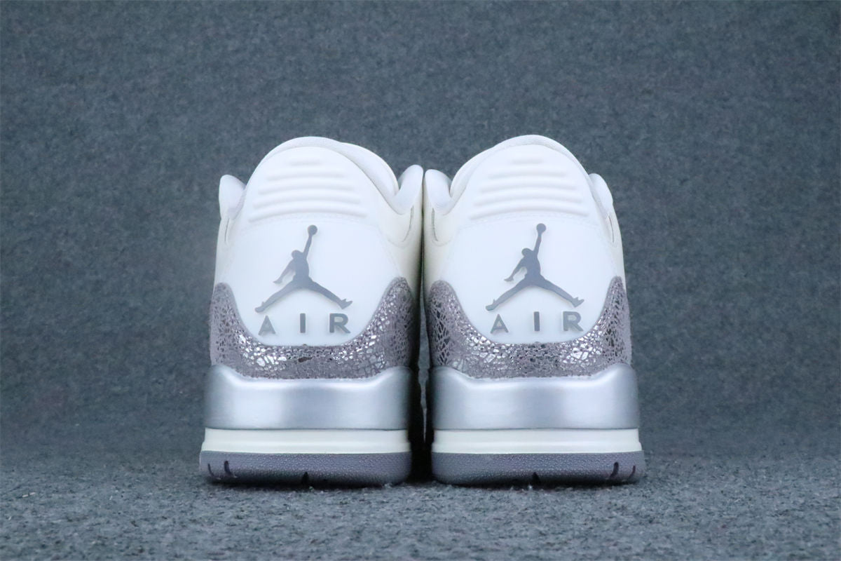 Wmns Air Jordan 3 Retro 'Sail Metallic Silver'