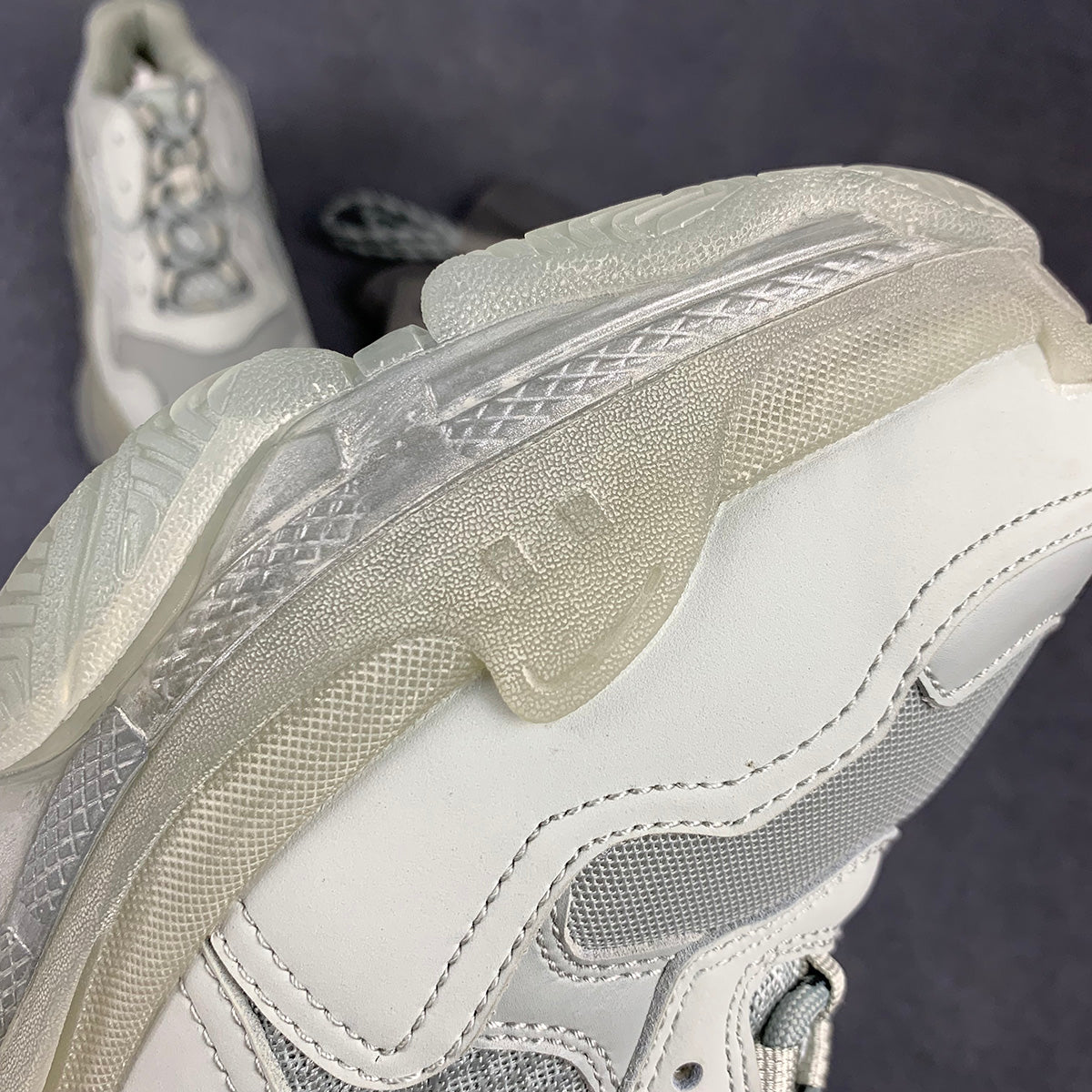 Triple S Clear Sole 'White Grey'