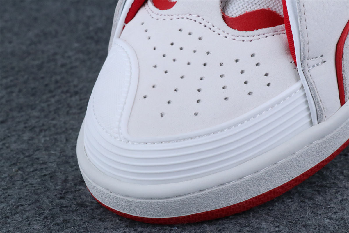Lanvin Curb Sneakers 'White Red'