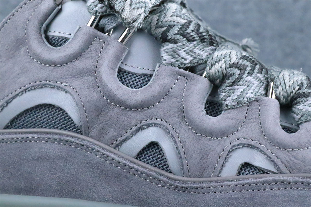 Lanvin Curb Sneakers 'Speckled Effect - Light Grey'