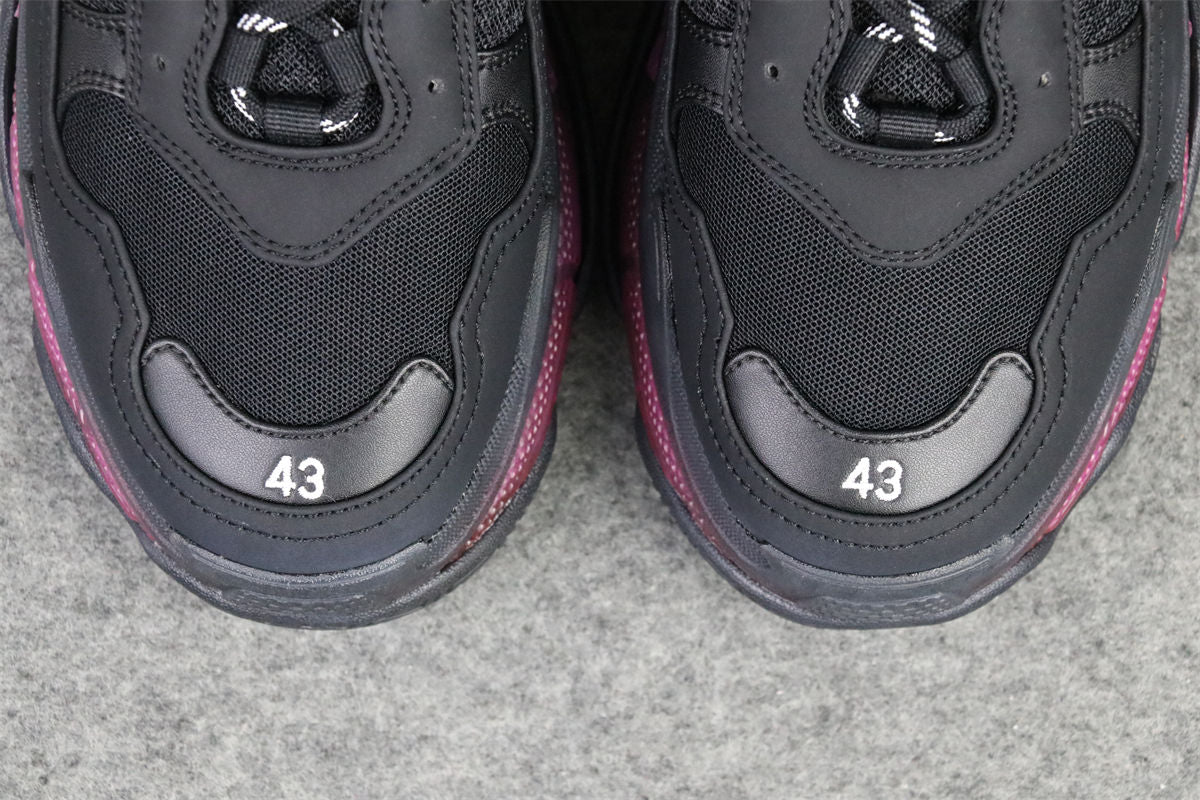 Wmns Triple S 'Clear Sole - Black Pink Neon'