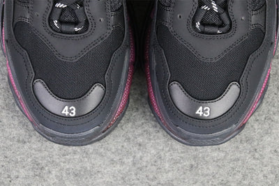 Wmns Triple S 'Clear Sole - Black Pink Neon'