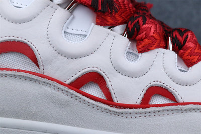 Lanvin Curb Sneakers 'White Red'