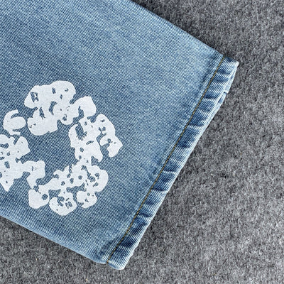Levi's x Denim Tears The Cotton Wreath Print Straight Leg Jeans