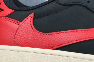 (Custom) Air Jordan 1 Low 'Black Red'